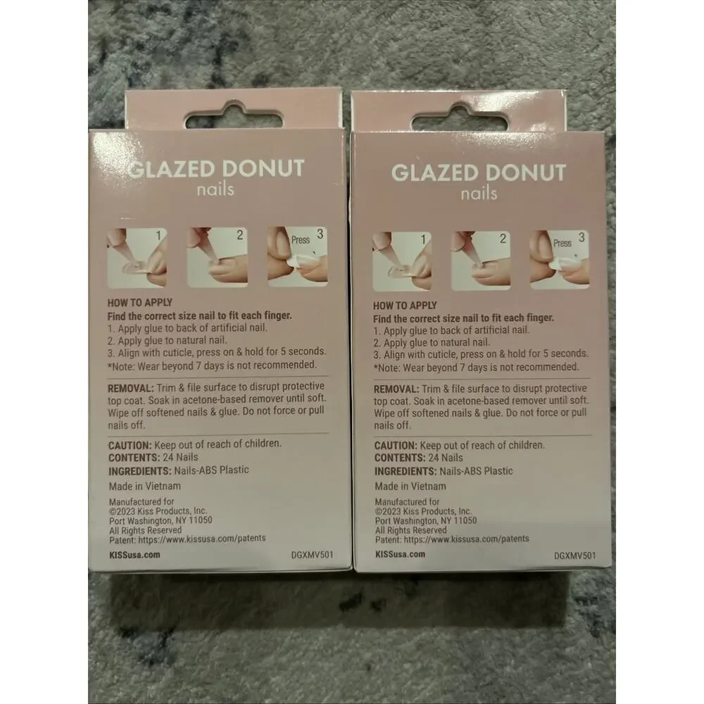 Kiss Galaxy Glazed Donut Nails My Galaxy DGX02Y8 Medium Length 2 Boxes 48ct‎
